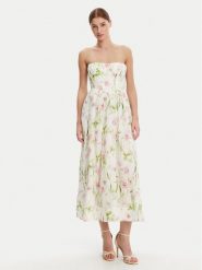 BARDOT Sukienka koktajlowa 58164DB3 Biały Regular Fit. Białe sukienki Bardot, bez wzorów, wizytowe, bez kołnierzyka, bez ramiączek. Za 469.99 zł.