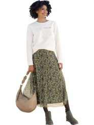 Heine Bluza w kolorze kremowym rozmiar: 50. Brązowe bluzy Heine, bez wzorów, bez kaptura. Za 56.99 zł.