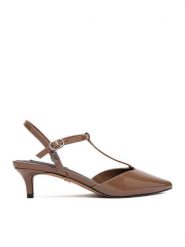 Nine West Czółenka CEO-CD25-123-1 Brązowy. Brązowe czółenka Nine West, bez wzorów, z materiału, bez obcasa, bez zapięcia. Za 229.99 zł.