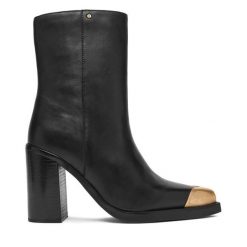 Botki Bronx. Czarne botki Bronx, bez wzorów, bez obcasa, na słupku, bez zapięcia. Za 729.99 zł.