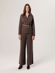 Rodier Koszula w kolorze brązowym rozmiar: S. Brązowe koszule Rodier, s, bez wzorów, z wełny, bez kołnierzyka, bez ramiączek. Za 317.99 zł.