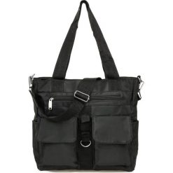 Shopper bag czarny Beltimore A4 J31. Czarne shopper bag Beltimore, bez wzorów, z materiału, bez dodatków. Za 59.99 zł.