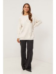 Soft Cashmere Sweter w kolorze beżowym rozmiar: 38/40. Brązowe swetry Soft Cashmere, z aplikacjami, z kaszmiru, klasyczne, bez ramiączek. Za 166.10 zł.