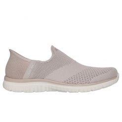 Buty Skechers Slip-ins: Virtue - Sleek 104425/TPE szare. Szare buty treningowe bez wzorów, z dzianiny, bez zapięcia. Za 594.89 zł.
