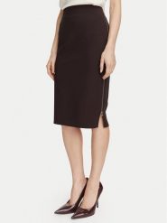 Rinascimento Spódnica ołówkowa CFC0130146003 Brązowy ciemny Slim Fit. Brązowe spódnice Rinascimento, xs, bez wzorów, z syntetyku, ołówkowe. Za 399.99 zł.