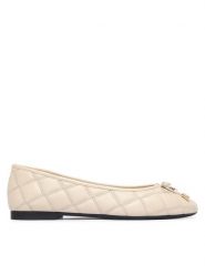 Tommy Hilfiger Baleriny Charm Quilted Ballerina FW0FW09503 Beżowy jasny. Brązowe baleriny Tommy Hilfiger, bez wzorów, ze skóry, bez obcasa, bez zapięcia. Za 449.99 zł.