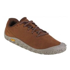 Damskie Skórzane Buty Do Biegania Vapor Glove 6. Brązowe trekkingi Merrell, bez wzorów, bez zapięcia, do biegania. Za 638.99 zł.