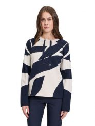 Betty Barclay Sweter w kolorze kremowo-granatowym rozmiar: 38. Brązowe swetry Betty Barclay, bez wzorów, ze splotem, bez ramiączek. Za 165.99 zł.