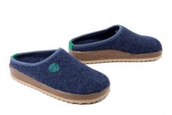 DR. BRINKMANN 220071-05 blau, kapcie damskie. Niebieskie kapcie Dr. Brinkmann, bez wzorów. Za 157.17 zł.