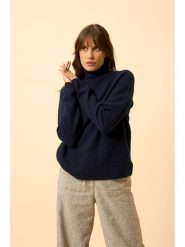 Just Cashmere Kaszmirowy golf "Alyssa" w kolorze granatowym rozmiar: S. Niebieskie swetry Just Cashmere, s, bez wzorów, z kaszmiru, bez ramiączek. Za 478.99 zł.