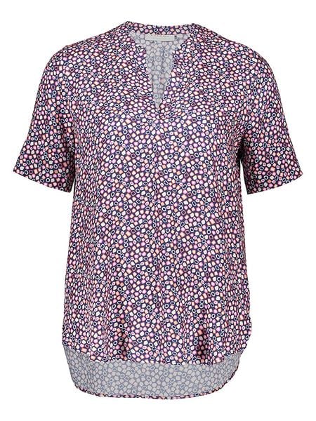 Eterna Bluzka w kolorze fioletowym rozmiar: 42. Różowe bluzki Eterna, bez wzorów, z wiskozy, bez kołnierzyka, bez ramiączek. Za 78.66 zł.