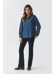 TATUUM Koszula dżinsowa w kolorze granatowym rozmiar: 44. Niebieskie koszule Tatuum, bez wzorów, bez kołnierzyka, bez ramiączek. Za 207.39 zł.