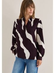 Cecil Bluzka w kolorze fioletowo-kremowym rozmiar: L. Brązowe bluzki Cecil, l, bez wzorów, bez kołnierzyka, bez ramiączek. Za 122.67 zł.