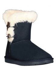 Geographical Norway Kozaki zimowe "Olady" w kolorze granatowym rozmiar: 36. Niebieskie kozaki Geographical Norway, na zimę, bez wzorów, z futra, eleganckie, bez obcasa, bez zapięcia. Za 130.99 zł.