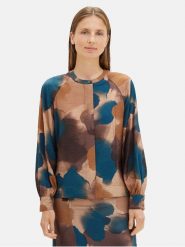 Tom Tailor Bluzka 1039141 Kolorowy Regular Fit. Bluzki Tom Tailor, bez wzorów, z wiskozy, bez kołnierzyka, bez ramiączek. Za 179.99 zł.