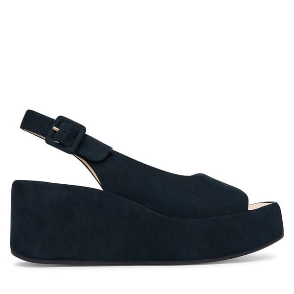 Sandały HÖGL. Niebieskie sandały Högl, bez wzorów, bez obcasa, na koturnie, bez zapięcia. Za 849.99 zł.