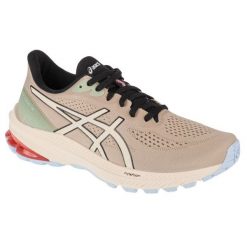 Buty do biegania Asics GT-1000 12 Tr 1012B575-250 beżowy. Brązowe buty do biegania bez wzorów, z gumy, bez zapięcia, do biegania. Za 735.00 zł.