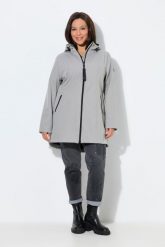 Damskie Kurtka softshell HYPRAR wodoodporna podszewka z polaru. Czerwone kurtki przejściowe sportowe Ulla Popken, plus size, bez wzorów, z elastanu, z kapturem, trekkingowe. Za 479.99 zł.