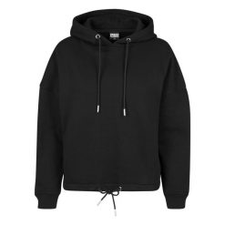 Bluza damska z kapturem Urban Classic kimono. Czarne bluzy Urban Classics, bez wzorów, z kapturem. Za 198.50 zł.