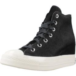 Buty CONVERSE CHUCK TAYLOR ALL STAR 70 WEDGE Czarny. Czarne buty sportowe lifestyle Converse, bez wzorów, ze skóry, bez zapięcia. Za 521.99 zł.
