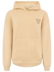 Zwillingsherz Bluza "Sunday Coffee Club" w kolorze beżowym rozmiar: L/XL. Brązowe bluzy z kapturem Zwillingsherz, l, bez wzorów, z kapturem. Za 139.95 zł.