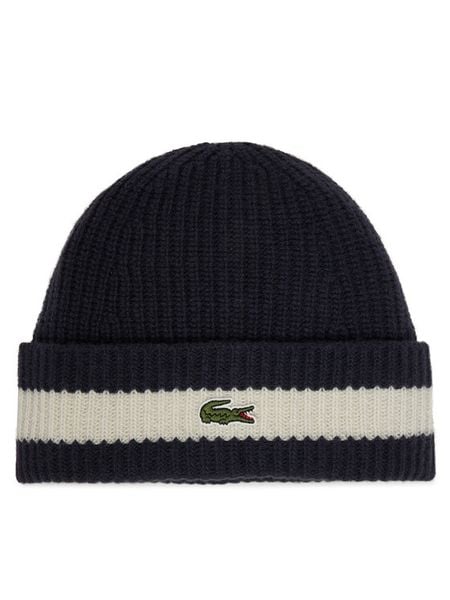 Lacoste Czapka RB9883 Granatowy. Niebieskie czapki zimowe Lacoste, bez wzorów, z wełny. Za 269.99 zł.