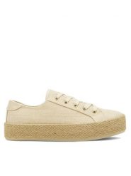 DeeZee Espadryle WSK1576-01 Beżowy. Brązowe espadryle DeeZee, bez wzorów, z materiału, bez obcasa. Za 99.99 zł.