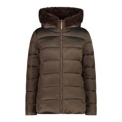 Damska kurtka z kapturem CMP. Brązowe kurtki CMP, m, bez wzorów, z puchu, z kapturem. Za 469.00 zł.