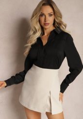 Czarna Koszula Ozdobiona Subtelną Koronką Anelima. Czarne koszule Renee, l, bez wzorów, z jeansu, eleganckie, bez kołnierzyka, bez ramiączek. W wyprzedaży za 63.99 zł.