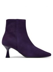 HÖGL Botki 8-106502 Fioletowy. Fioletowe botki Högl, bez wzorów, ze skóry, bez obcasa, na szpilce, bez zapięcia. Za 459.99 zł.