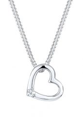 Elli DIAMONDS Damski serce miłość wisiorek delikatny z diamentem (0.015 ct.) w srebrze 925 Sterling Silver Naszyjniki 1 ct. Szare naszyjniki Elli DIAMONDS, z materiału, z diamentem, srebrne. Za 778.99 zł.