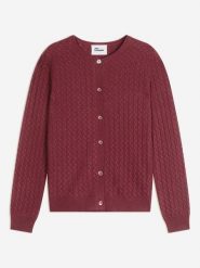 Just Cashmere Kaszmirowy kardigan "Laura" w kolorze bordowym rozmiar: S. Czerwone swetry Just Cashmere, s, bez wzorów, z kaszmiru, bez ramiączek. Za 391.99 zł.