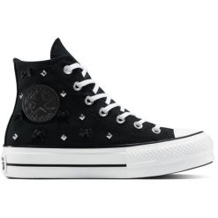 Buty sportowe Converse Chuck Taylor As Lift. Czarne buty treningowe Converse, bez wzorów, bez zapięcia, na fitness i siłownię. Za 490.00 zł.