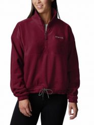 Columbia Bluza polarowa "Brushy Bay" w kolorze czerwonym rozmiar: XS. Czerwone bluzy bez kaptura Columbia, xs, bez wzorów, z polaru, bez kaptura. Za 149.95 zł.