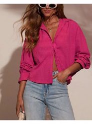 Milan Kiss Bluzka w kolorze różowym rozmiar: S. Różowe bluzki Milan Kiss, s, bez wzorów, bez kołnierzyka, bez ramiączek. Za 127.05 zł.