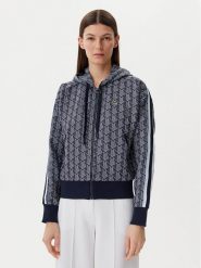 Lacoste Bluza SF7606 Granatowy Regular Fit. Niebieskie bluzy Lacoste, bez wzorów, z syntetyku, bez ramiączek, bez kaptura. Za 529.99 zł.