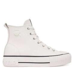 Trampki KARL LAGERFELD. Białe trampki KARL LAGERFELD, bez wzorów, bez zapięcia. Za 749.99 zł.