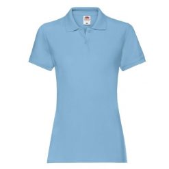 Damska Koszulka Polo Premium Plain. Niebieskie t-shirty sportowe fruit of the loom, xs, bez wzorów, bez ramiączek. Za 55.99 zł.