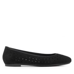 Baleriny R.Polański. Czarne baleriny R.Polański, bez wzorów, bez obcasa, bez zapięcia. Za 229.99 zł.