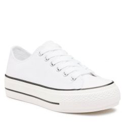 Trampki Jenny Fairy. Białe trampki Jenny Fairy, bez wzorów, bez zapięcia. Za 79.99 zł.
