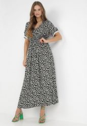 Czarna Sukienka Laodite. Czarne sukienki Born2be, l, z aplikacjami, klasyczne, bez kołnierzyka, bez ramiączek, maxi. Za 109.99 zł.