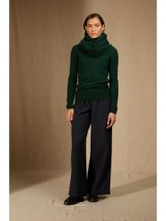 Perfect Cashmere Kaszmirowy sweter "Clody" w kolorze zielonym rozmiar: onesize. Zielone swetry Perfect Cashmere, bez wzorów, z kaszmiru, bez ramiączek. Za 304.99 zł.