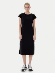 EA7 Emporio Armani Sukienka codzienna 7W000957 AF12484 MC043 Czarny Regular Fit. Czarne sukienki EA7 Emporio Armani, na co dzień, xl, bez wzorów, z bawełny, bez kołnierzyka, bez ramiączek, proste. Za 509.99 zł.