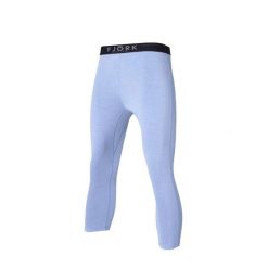 Damskie legginsy termoaktywne 3/4 100% wełna merynosów - Bjork 210. Niebieskie bielizna termoaktywna damska FJORK MERINO, bez wzorów, z wełny, sportowe. Za 479.00 zł.