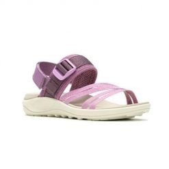 Buty do chodzenia damskie Merrell District 4 Backstrap. Fioletowe buty trekkingowe Merrell, z materiału, bez zapięcia. Za 407.00 zł.