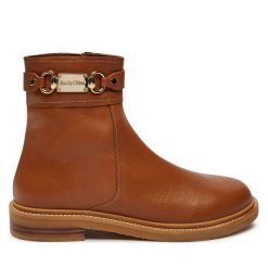 Botki See By Chloé. Brązowe botki See By Chloé, bez wzorów, bez obcasa, na płaskiej podeszwie, bez zapięcia. Za 1,219.00 zł.
