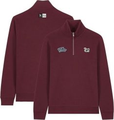 Bluza z zamkiem 1/4 – Polo – Organiczna – Dorosła (bordowa). Czerwone bluzy z kapturem SURF MONKEY, m, z aplikacjami, z bawełny, bez kaptura. Za 349.95 zł.