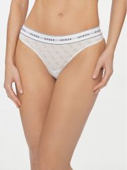 Guess Stringi O97E04 KBOE1 Biały. Białe stringi Guess, z aplikacjami, z bawełny. Za 39.99 zł.