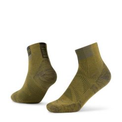 Skarpety biegowe Buff Coolnet Quarter Sock CQ. Brązowe skarpetki Buff, bez wzorów, z elastanu. Za 98.99 zł.