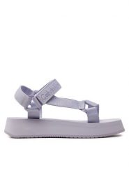 Calvin Klein Jeans Sandały Sandal Velcro Webbing In Mtl YW0YW01480 Fioletowy. Fioletowe sandały Calvin Klein Jeans, bez wzorów, z jeansu, bez obcasa, na płaskiej podeszwie, bez zapięcia. Za 419.99 zł.